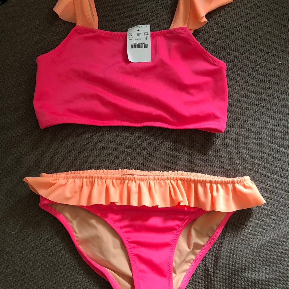 Girls 2-piece swim suit, size 12
